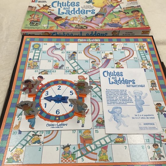 Vintage 1997 Chutes and Ladders Board Game 100% Complete Spanish Instructions - Picture 6 of 7